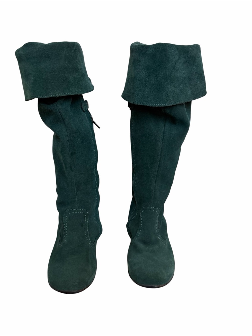 Primigi Emerald Green Suede Slouchy Over-the-Knee Boho Festive Girls Boots EU 35